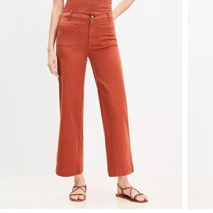 Loft Rust Wide-Leg Pants